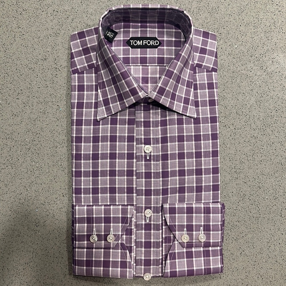 Brand new Tom Ford dress shirt, size 15 1/2 (39). Still in new packaging.
